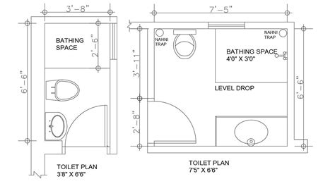 Toilet And Bathroom Plan