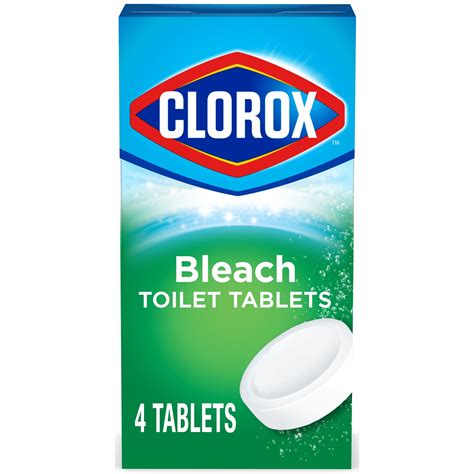 Toilet bleach tablets. Soakings/Stubborn Stains: Wash garments in cold water. Then add 2 tablets (equivalent to 75ml of Tesco Thick Bleach) to 10 litres of water. Soak garments for 5 minutes, then wash normal. Toilets: Drop 1 tablet directly into the toilet bowl. Leave for 5 minutes. clean with brush. Leave for 5 minutes, then flush. 