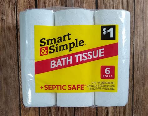 Bathroom tissue by Dollar General Home is a good value in my opinion, its absorbent, the sheets are strong and long lasting toilet paper. Priced around 4.50 .... 