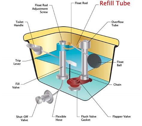Toilet refill tube. 1. Loose Connections. Your toilet refill hose will keep popping out if it is not properly connected to the fill valve or the overflow tube. For instance, if your refill hose has threaded fittings but aren’t tightened enough, they can easily come loose due to water pressure or movements in the plumbing system. 