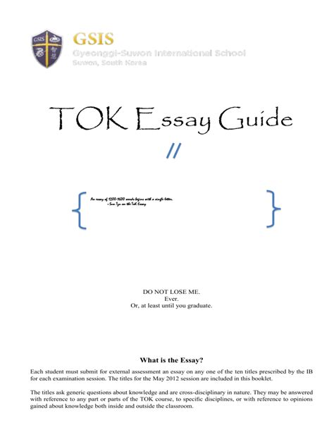 Tok essay guide for may 2015. - Les celtes et l'email (documents prehistoriques).