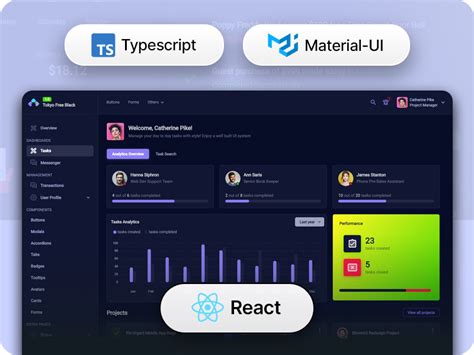 Tokyo Black Typescript Dashboard BloomUI