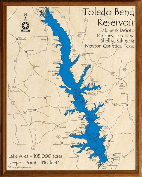 Toledo Bend Lake Map