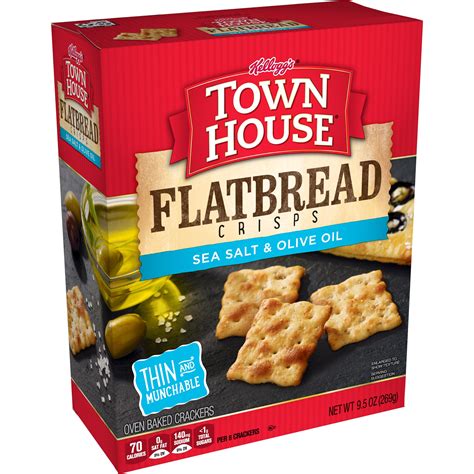 Toll house crackers. Kellogg's Town House Pita Crackers Oven Baked Crackers, Lunch Snacks, Party Snacks, Sea Salt (4 Boxes) dummy Ritz Crackers Flavor Party Size Box of Fresh Stacks 16 Sleeves Total, original, 23.7 Ounce, 16 count (Pack of 1) 