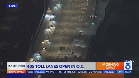 Toll lanes open on 405 Fwy in Orange County