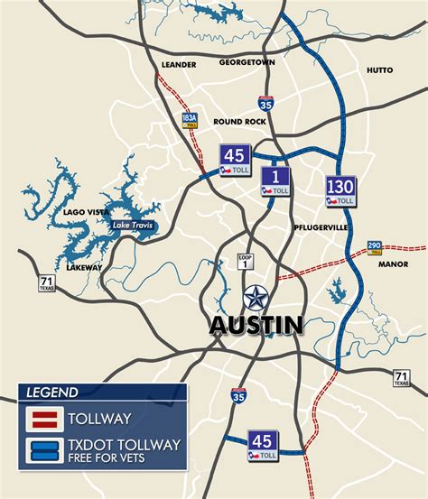 Toll roads austin. Save the Hassle and Get an Electronic Tag. Electronic tags remain the easiest, most cost-effective way to pay tolls on 183A Toll, 290 Toll, the MoPac Express Lane, 71 Toll Lane, 45SW Toll, 183 Toll, and other Texas toll roads across the state. Open a tag account and save 33% off the Pay By Mail toll rate. 
