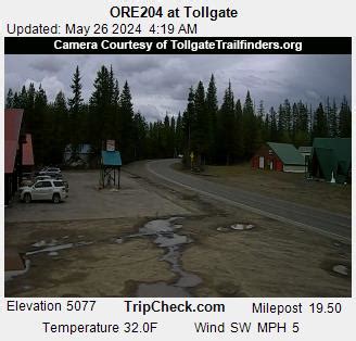 Tollgate oregon webcam. of conditions in the basin. The SNOW WATER EQUIVALENT represents the depth of water in the snowpack, if the. snowpack were melted, expressed in inches. The WATER YEAR-TO-DATE-PRECIPITATION represents total precipitation since October 1st, expressed in inches. Contact your state water supply staff for assistance. 