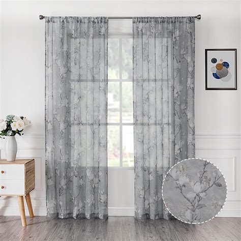 Buy Tollpiz Leaf Short Sheer Curtains Silver Metallic Leaves Printed Living Room Curtain Rod Pocket Voile Linen Look Foil Sheer Curtains for Bedroom, 54 x 45 inches Long, Taos Taupe, Set of 2 Panels at Amazon. Customer reviews and photos may be available to help you make the right purchase decision!. Tollpiz sheer curtains