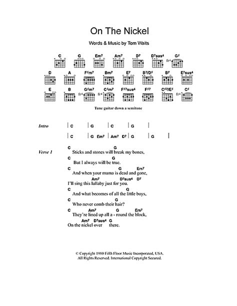 Tom Waits - On The Nickel Chords - ChordU