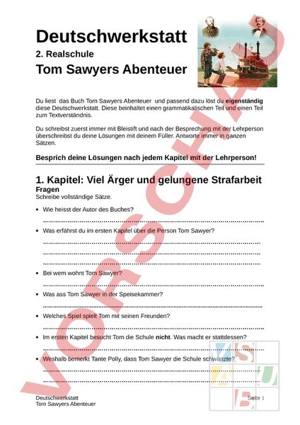 Tom sawyer studienführer fragen nach kapitel. - The incomplete guide to the wildlife of saint martin second edition.