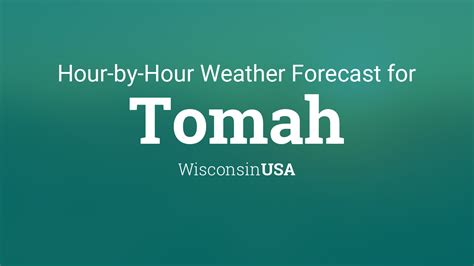 Lat: 43.96°N Lon: 90.74°W Elev: 837ft. Fair 62°F 17°C More Information: Local Forecast Office More Local Wx 3 Day History Mobile Weather Hourly Weather Forecast Extended Forecast for Tomah WI Similar City Names Today Sunny High: 87 °F Tonight Clear Low: 58 °F Monday Sunny High: 83 °F Monday Night Mostly Clear Low: 57 °F Tuesday Mostly Sunny. 