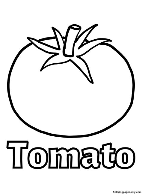 Tomato Coloring Shee