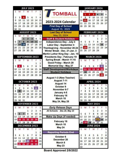 Tomball Calendar