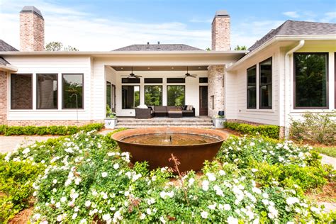 Tomball Custom Home Transitional Entry Houston by Wamhoff