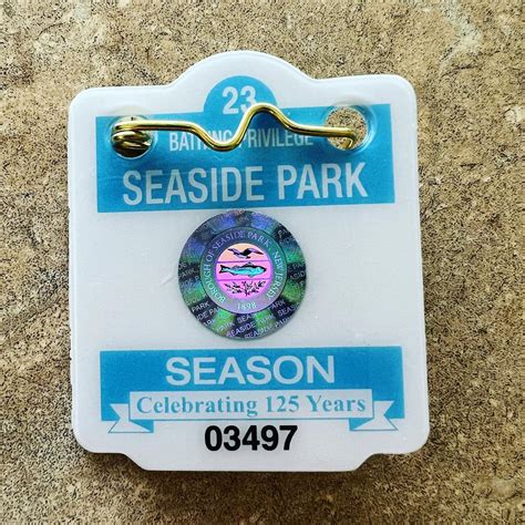 Beach access free with card. Badges will be s