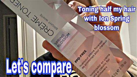 Toned half my hair with ION Spring blossom hair toner #toner …