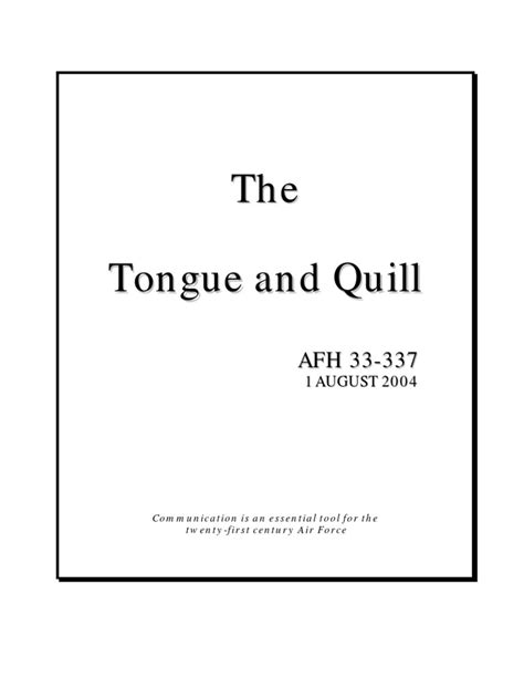 Tongue And Quill Templates