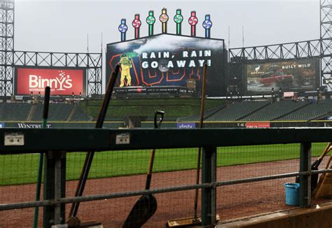 Tonight’s Chicago White Sox game is postponed because of rain, with a doubleheader set for Thursday