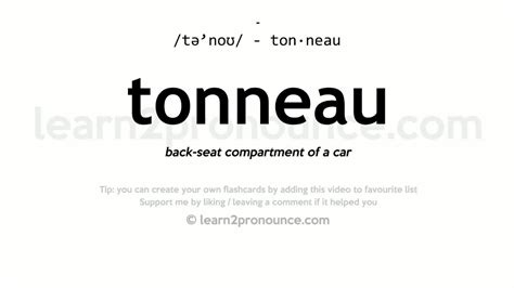 Tonneau Definition, Meaning & Usage FineDictionary.com