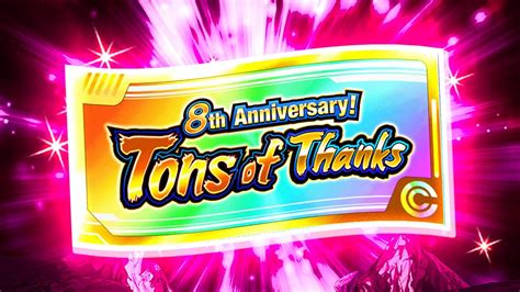 Video Title: HOW TO GET EVERY RAINBOW TON OF THANKS TICKET! 8 Year Anniversary Global | DBZ Dokkan Battle👕 Merch https://toonrami.creator-spring.com/📺 Tw.... 