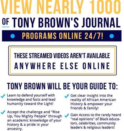 Tony brown journal