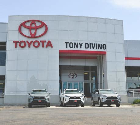 Tony divino toyota. Drivers in Riverdale, Ogden, Salt Lake City, and Logan, UT can all take advantage of the offerings of the Toyota Tire Center at Tony Divino Toyota. So come see us at 777 West Riverdale Rd, Riverdale, UT. Our team will help you to understand why we suggest certain tires and make sure you get the best possible deal on the tires you need. 