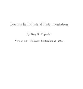 Tony kuphaldt lessons in instrumentation pdf