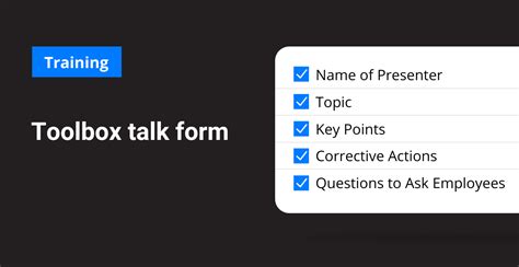 Toolbox Talk Form Frontline Data Solutions