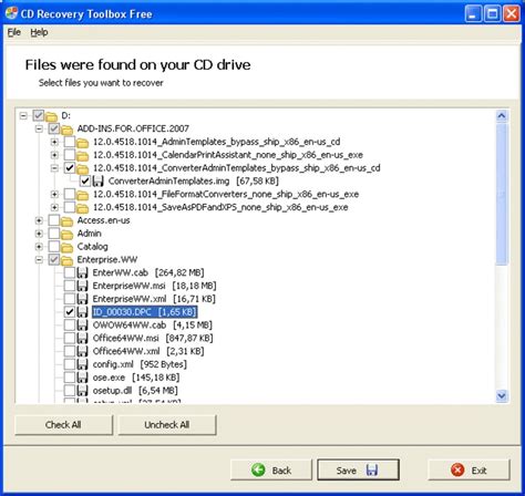 Toolkit for retrieval for CD for Windows