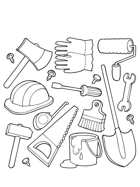 Tools Coloring Page