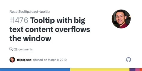 Tooltip with big text content overflows the window #476 - Github