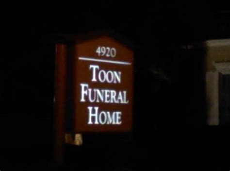 Toon funeral home.  Toon Funeral Homes is a devoted establishment position...