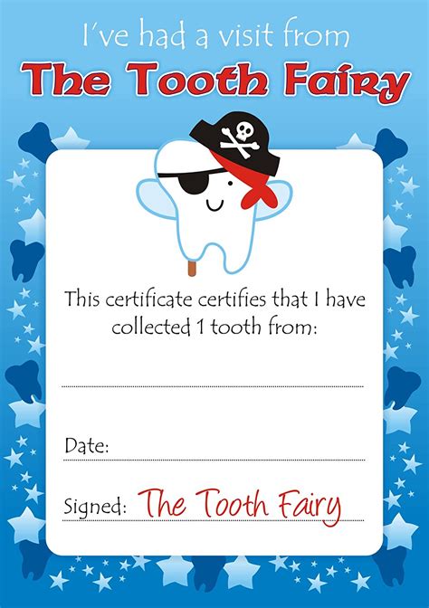 Tooth Fairy Certificate Printable Free