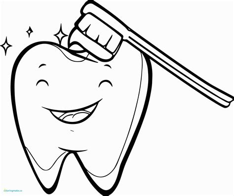 Tooth and toothbrush Coloring Pages divyajanan