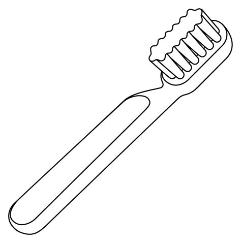 Toothbrush Coloring Page