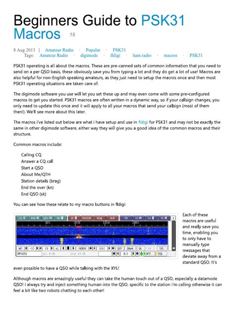 Top 10 PSK31 Tips for Beginners (Part 1) ← M0JCQ