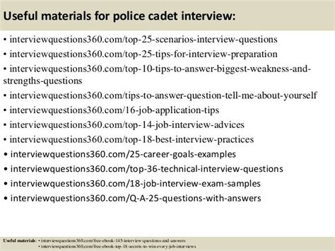 Top 10 police cadet interview questions and answers