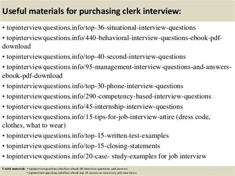Top 10 purchase clerk interview questions and answers