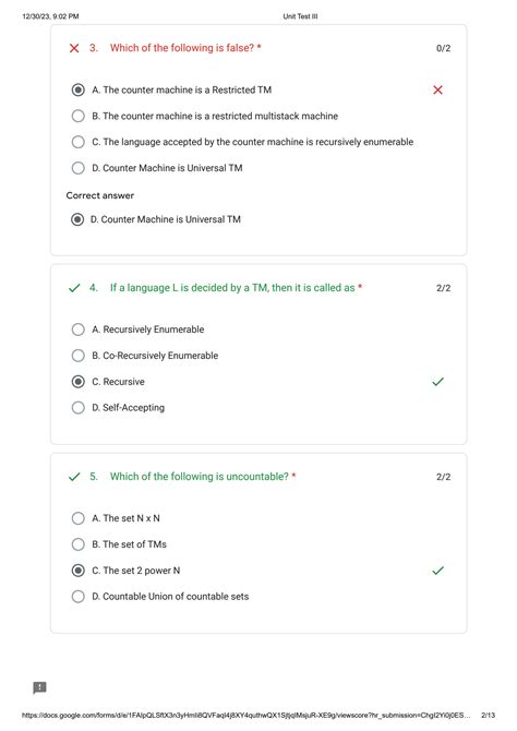 Top 100+ Theory of Computation MCQ questions set -2