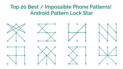 Top 20 Best / Impossible Phone Patterns! Android Pattern Lock Star