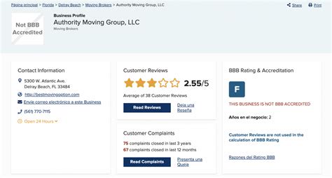 Top 34 Authority Moving Group Reviews - ConsumerAffairs