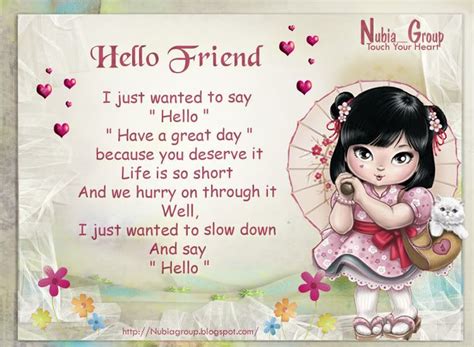 Top 37 Hello Friend Quotes & Sayings