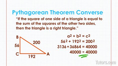 Top 40+ images converse of the pythagorean theorem example In