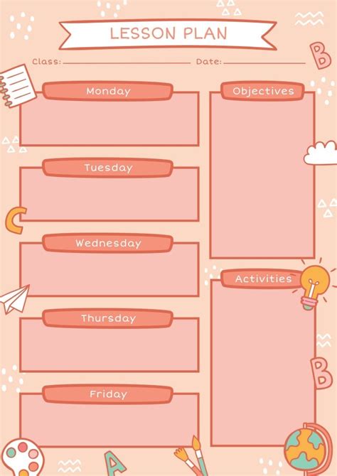 Top Cute Lesson Plan Template Cute Lesson Plan Template… Free Editable Download! Livin Ota Tech