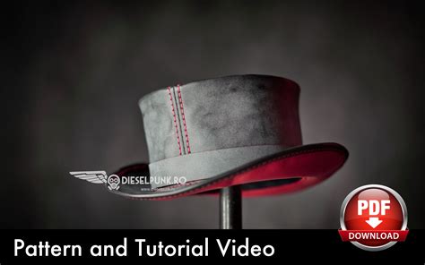 Top Hat Pattern Leather DIY Pdf Download Video Tutorial
