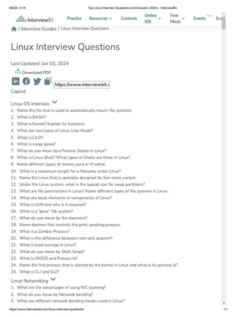 Top Linux Interview Questions and Answers (2022) InterviewBit