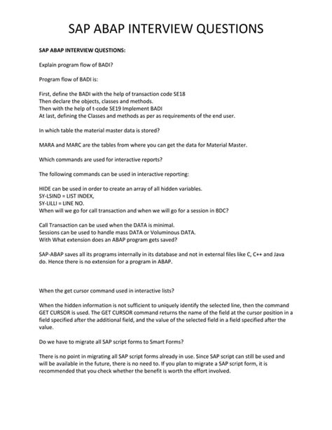Top SAP ABAP Interview Questions and Answers for 2022 Job Interviews