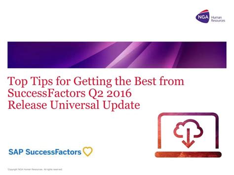 Top Tips for Getting the Best from SuccessFactors Q2 2016 Release Un…