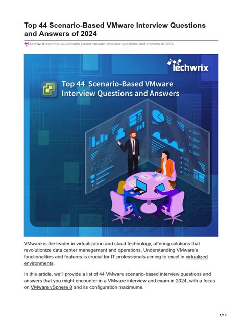 Top VMware Scenario Based Interview Questions and Answers TechyGuy