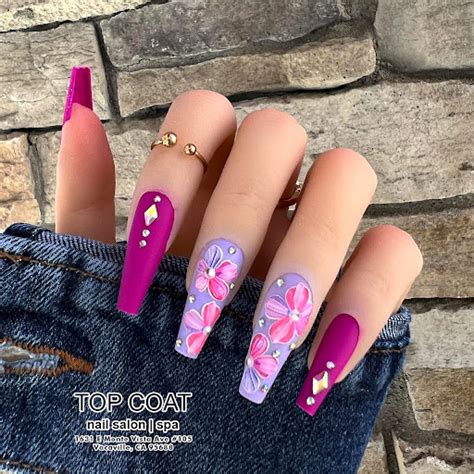Top coat nails vacaville. Specialties: Under the new management, we have satisfied a great number of customers with our kindly attitude and calming atmosphere. Come to us, customers will have a chance to take a break after a day of stressful work with all nice treats and to simultaneously get their manicure and pedicure done. Established in 2016. This … 